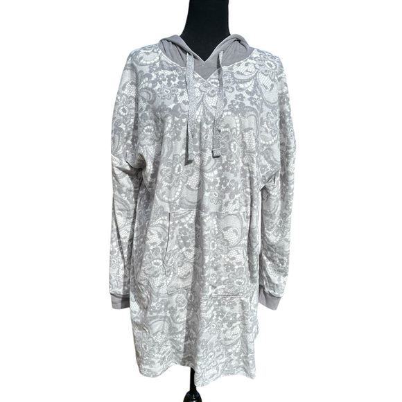 NWT Women’s gray and white hooded soft, sweatshirt by Simply Vera Wang size XL - Picture 1 of 5